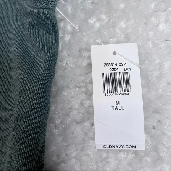 Old Navy Crop French-Terry Utility Jumpsuit Green Comfy Casual Utility M Tall - Picture 5 of 11